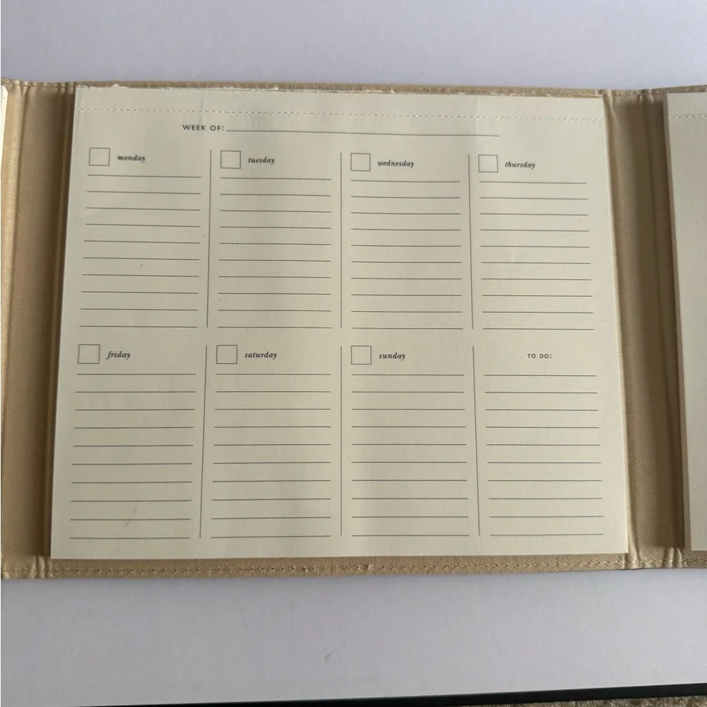 Kate Spade Weekly Calendar and and Folio Scatter Dot Black and Gold